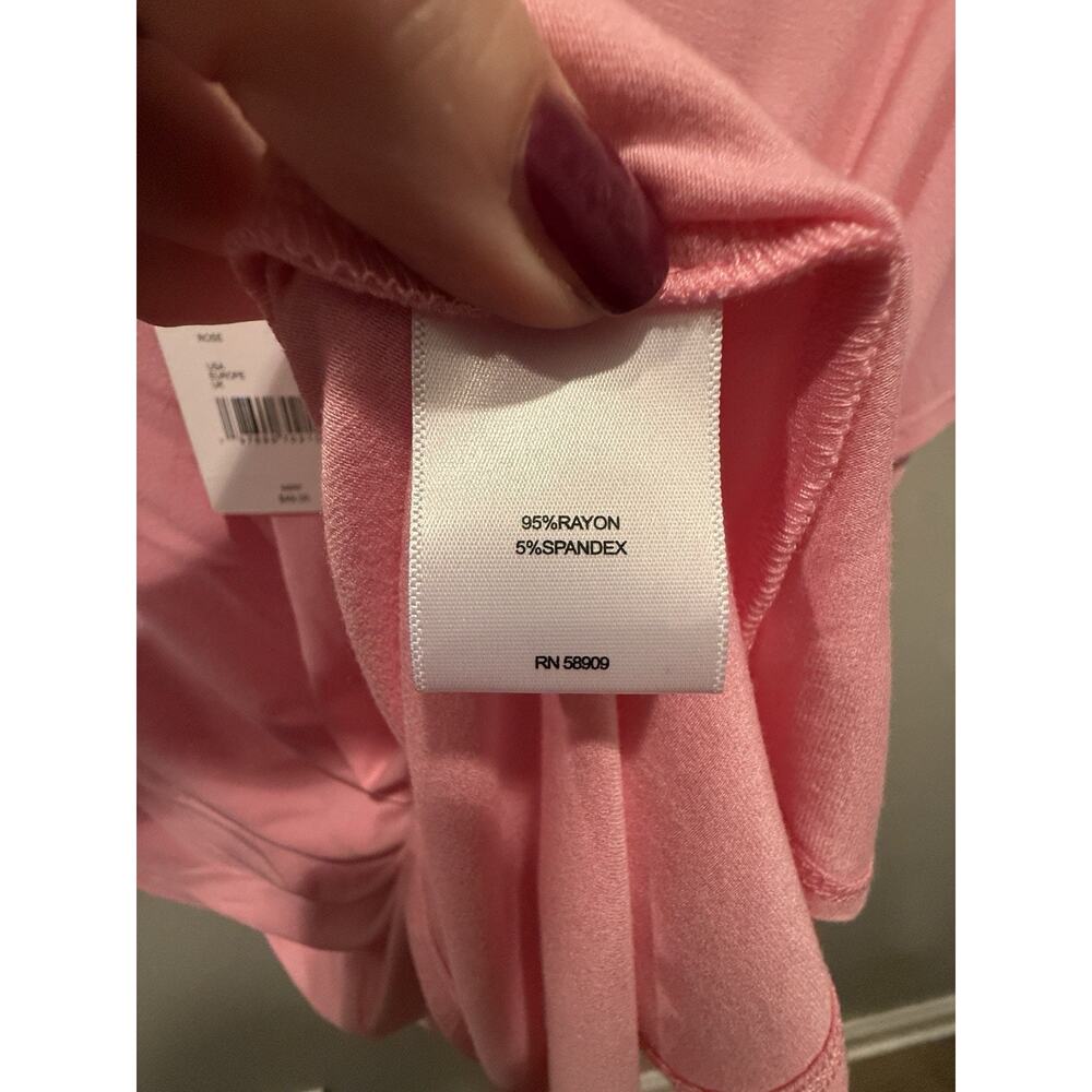 NWT Gibson & Latimer Rose Pink V Neck Dolman Sleeve Top Medium Rayon Stretch - Picture 5 of 5